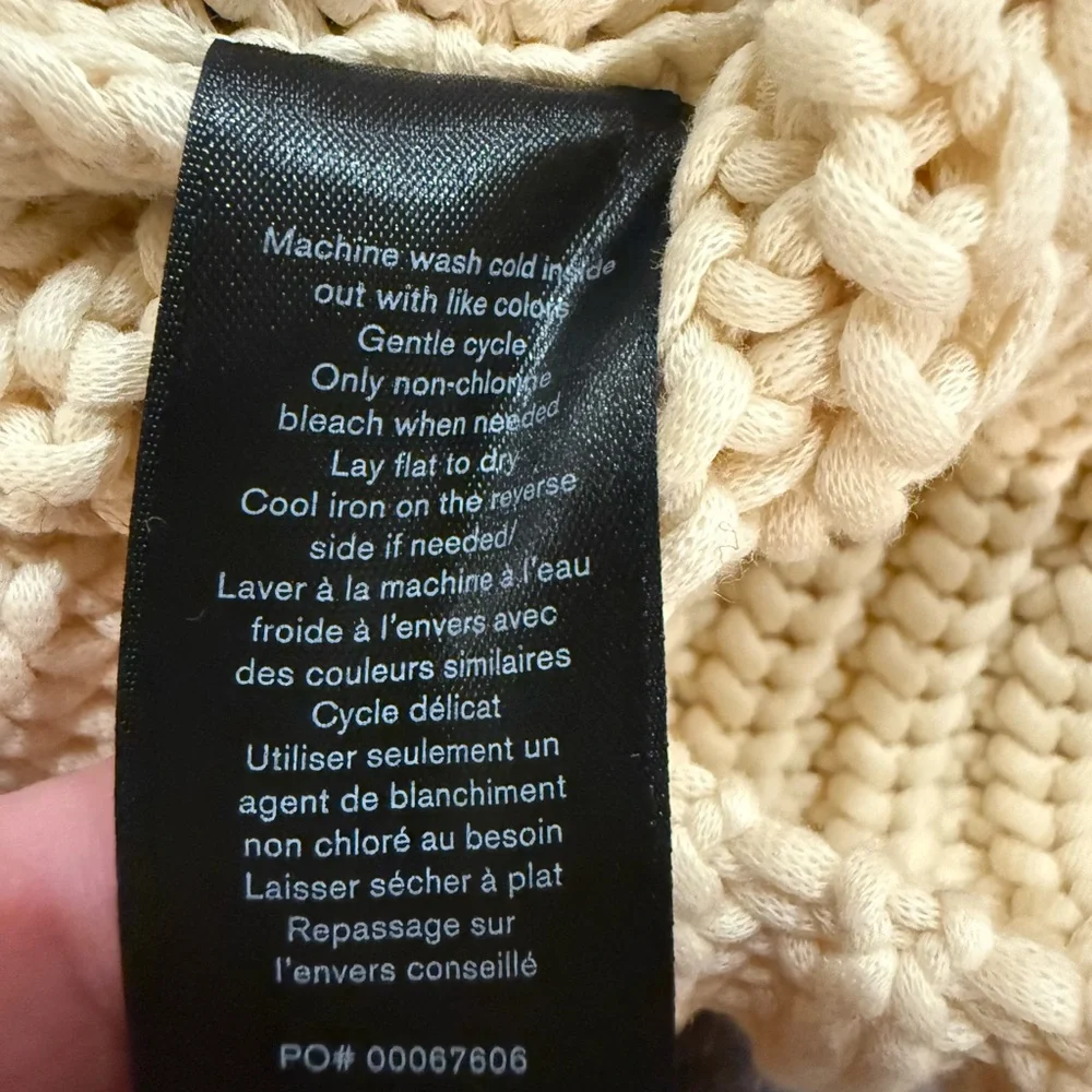 rag & bone Shane Cream Chunky Knit Sweater Vest Boxy Fit Size S - Picture 11 of 11